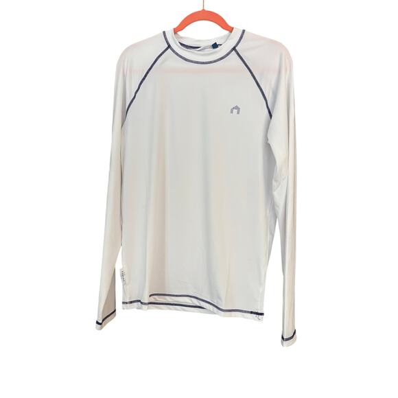 Cabana Life White Long Sleeve Swim Sun Shirt S Beachy Boating Sailing Unisex - Picture 1 of 11